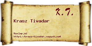 Krasz Tivadar névjegykártya